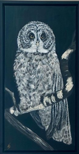 Hoo in the zoo 12x24 framed